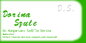 dorina szule business card